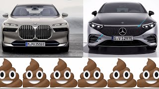 MERCEDES EQS vs BMW I7  BATTEL of HORRIBLE CARS [upl. by Aihsak802]