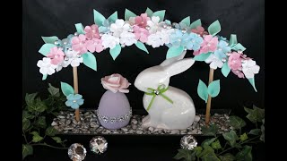 DIY Frühlings Osterdeko mit Holzkleiderbügel – DIY Frühlingsgesteck–Ostergesteck–Spring decoration [upl. by Elihu]