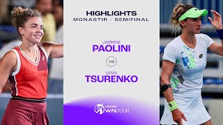 Jasmine Paolini vs Lesia Tsurenko  2023 Monastir Semifinal  WTA Match Highlights [upl. by Melentha]