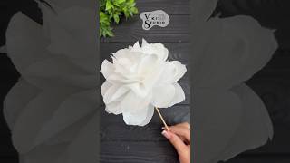 How to make Easy Tissue Paper Flowers DIY Paper Craft Tutorial [upl. by Aruabea]