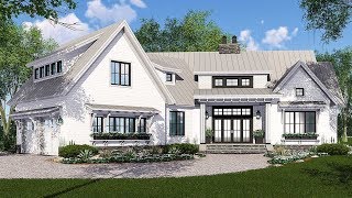 Architectural Designs Modern Farmhouse Plan 14665RK Virtual Tour [upl. by Magbie306]