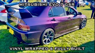 Vinyl wrapped Evo 7 with detailed engine bay [upl. by Matrona]