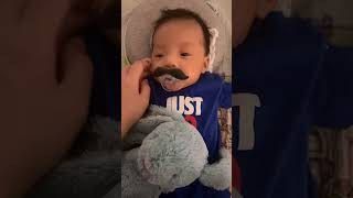 OMG Spotted Baby with a Mustache 🥸 Ready for Some Serious Fun with Ian baby parenting kids [upl. by Elamor]