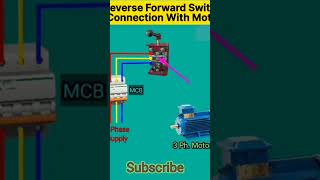 Connection with motor Reverse forward switch video [upl. by Ahsad]