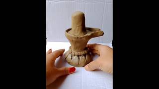 SHIVLING MAKING USING COCONUT SHELL viralshort shorts youtubeshorts craft diyclayart [upl. by Yngiram872]