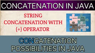 Concatenation in Java basic String concatenation plus  operator possibilities nandini java [upl. by Phelgen]