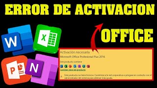 COMO SOLUCIONAR ERROR DE ACTIVACION DE MICROSOFT OFFICE 2024✅ ACTIVAR OFFICE 2019 [upl. by Mobley868]