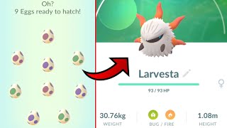 Finally Got LARVESTA after hatching 50 Eggs in Pokemon Go [upl. by Scever]