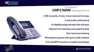 Grandstream GXP1760W HD IP Phone Review [upl. by Royal667]