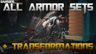 Transformers Fall of Cybertron  All Armor Sets  Transformations [upl. by Mcintosh967]