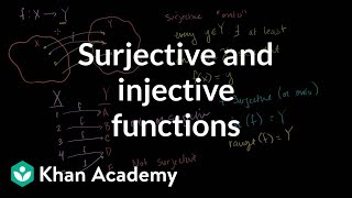 Surjective onto and injective onetoone functions  Linear Algebra  Khan Academy [upl. by Eiramesor615]