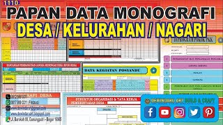 1110 PAPAN DATA MONOGRAFI DESA  KELURAHAN  NAGARI [upl. by Fulviah]