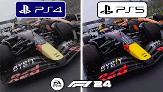 F1 24 PS4 vs PS5 Graphics Comparison [upl. by Anirec221]