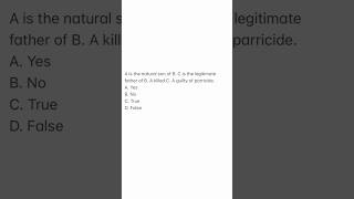 Parricide QnA CriminologyReviewer criminologyboardexam clj studysmarternotharder [upl. by Johathan]