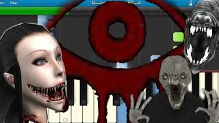 Eyes the Horror Game Theme Song Piano Synthesia Tutorial [upl. by Hsaka]