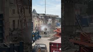 constructionsite omg wow bridge is history chantier bettembourg luxembourg viral shorts [upl. by Hannavahs626]