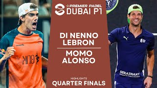 QUARTERFINALS  Di NennoLebron VS Momo GonzalezAlonso  Premier Padel  Dubai P1  Highlights [upl. by Relly]