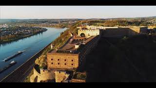 Drohnenaufnahme Festung Ehrenbreitstein Koblenz [upl. by Eberta]