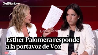 ESTHER PALOMERA responde a la mentira de VOX en RTVE no contestó a las preguntas de ELDIARIOES [upl. by Ayalahs]