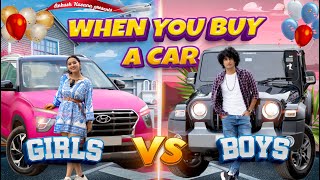 When You Buy A Car  Boys vs Girls  Ankush Kasana [upl. by Airual642]