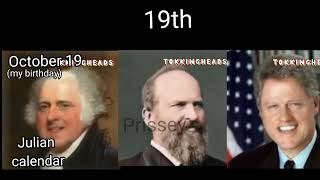 presidents sing random songs based on what day of the month they were born on With Julian Calendar [upl. by Nedla]