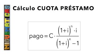 Cálculo Cuota Préstamo Hipoteca Interés Bancario compuesto150000€ al 3 de rédito en 40 años [upl. by Oos]