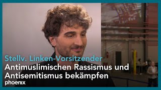 DIE LINKE Parteitag Ates Gürpinar stellv Parteivorsitzender im Interview [upl. by Ahseneuq]