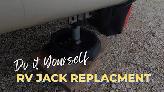 How to Replace a Front Landing Jack Replacement  DIY RV Repair  5th Wheel [upl. by Assirek575]