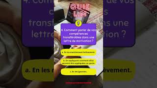 Quiz Lettre de Motivation 12 [upl. by Artinak]