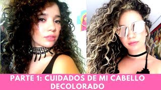 Parte 1 Cuidados para el cabello rizado decolorado o pintadoRecuperar Rizos [upl. by Sikleb]