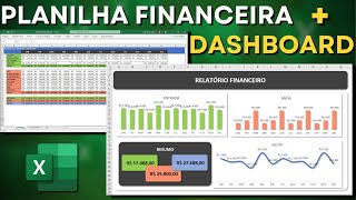 Como fazer Planilha de Controle Financeiro Pessoal no Excel  Download Grátis  Dashboard no Excel [upl. by Tufts]