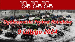 Ogólnopolski Protest Rolników Recz  Powiat Choszczeński  Droga Krajowa quot10quot  9 Lutego 2024 [upl. by Cirre177]