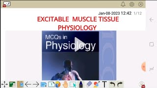 MCQS ON EXCITABLE MUSCLE TISSUE PHYSIOLOGY MEDICAL PHYSIOLOGY [upl. by Lajet]