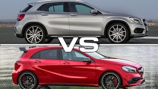 Mercedes GLA 45 AMG vs Mercedes AMG A 45 [upl. by Notxed]