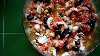 Como hacer Ensalada Murciana de tomate  Receta Fácil y rápida [upl. by Nate726]