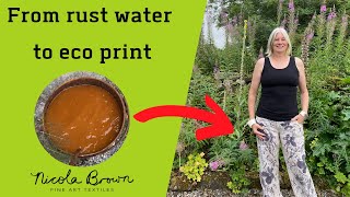 Homemade rust water iron mordant for eco printing [upl. by Lilly]