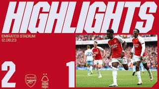 HIGHLIGHTS  Arsenal vs Nottingham Forest 21  Premier League  Nketiah Saka [upl. by Leopold]