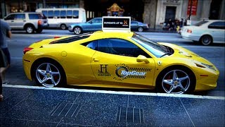 Top Gear Ferrari 458 Italia USA Taxi Fleet Supercars [upl. by Kress]