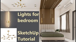 Lights 3d modeling  Sketchup tutorial [upl. by Khai]