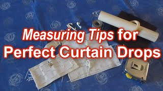 How to add curtain heading tape and hook allowance to curtain drop measurements [upl. by Redienhcs537]