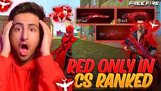 Red Only Challenge In Cs Ranked😍🤣Only Red Guns As Gaming  Free Fire India [upl. by Selfridge]