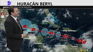 El clima en Monterrey hoy 1 de julio de 2024 huracán Beryl y remanentes de Chris [upl. by Rekyr]