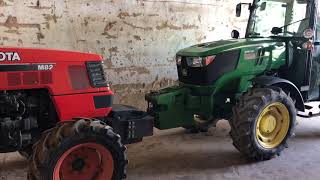 Kubota M8200 narrow vs John Deere 5085 GF [upl. by Inkster]