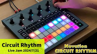 TechnoHardMelodicDAWless Live JAM Novation Circuit Rhythm notalking [upl. by Sandon]