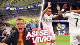 ASÍ SE VIVIÓ en el Bernabéu REAL MADRID 32 ALAVÉS  RODRYGO GOL VINICIUS MBAPPÉ LUCAS VÁZQUEZ [upl. by Aliuqehs706]