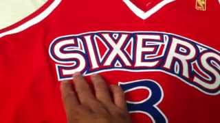 ThrowBacKing quotReal Dealquot Allen Iverson Sixers Mitchell amp Ness Jersey [upl. by Adidnere]