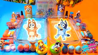 Mezclando Bluey VS Bingo en Slime transparente  Supermanualidades [upl. by Nare]