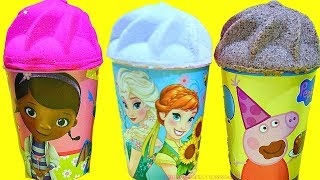 VASOS SORPRESAS ARENA KINETICA PRINCESAS DISNEY FROZEN Y ANNA DOCTORA JUGUETES [upl. by Dwain254]