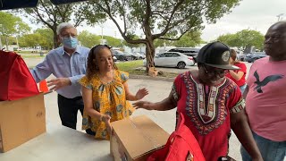 Turkey Giveaway at Little Haiti Spreading Thanksgiving Cheer [upl. by Evvy818]