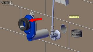 Installatie van urinoir met radarspoelsysteem op rail variant RS [upl. by Jehu]